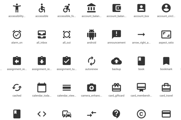 GoogleMaterialIcons Бесплатные наборы иконок