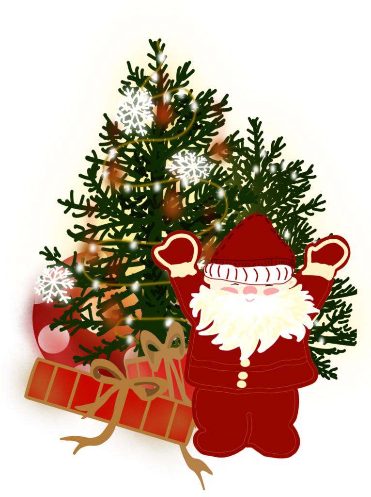 Partnerwolrds—christmas tree santa claus